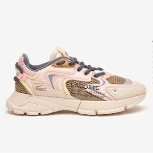 Lacoste Women's L003 Neo Sneakers in white and Light pink, size 9.5